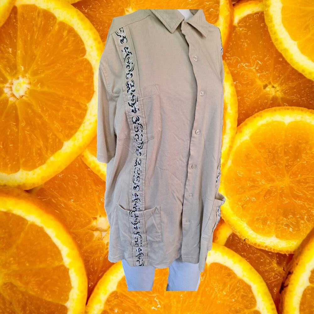 Haband Guayabera Button Up Shirt with 2‎ Front Pockets